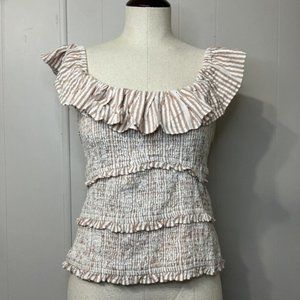 Maven west crochet embroidered sleeveless top